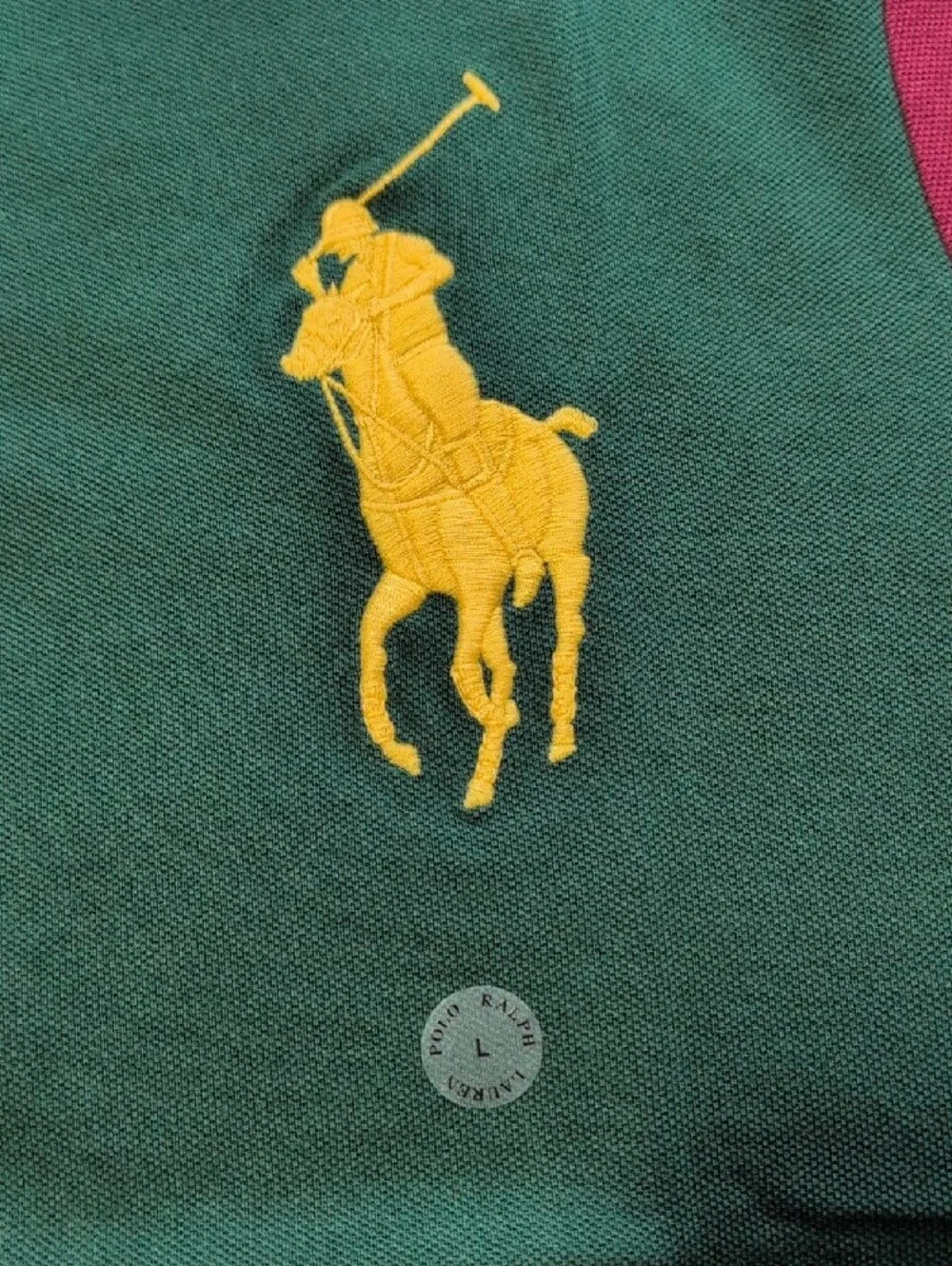 Polo by Ralph Lauren Classic Colorblock Green Polo Shirt